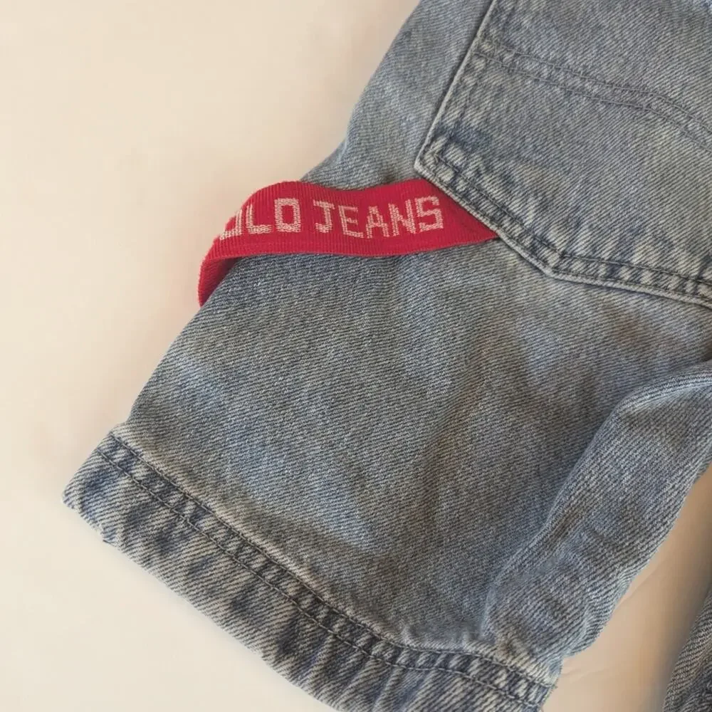 Vtg 90s Polo Jeans Ralph Lauren Shorts 5 Denim Bermuda Knee